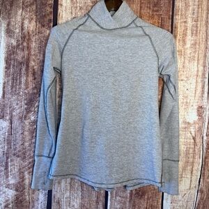 lululemon athletica Gray Striped Long Sleeve Top
